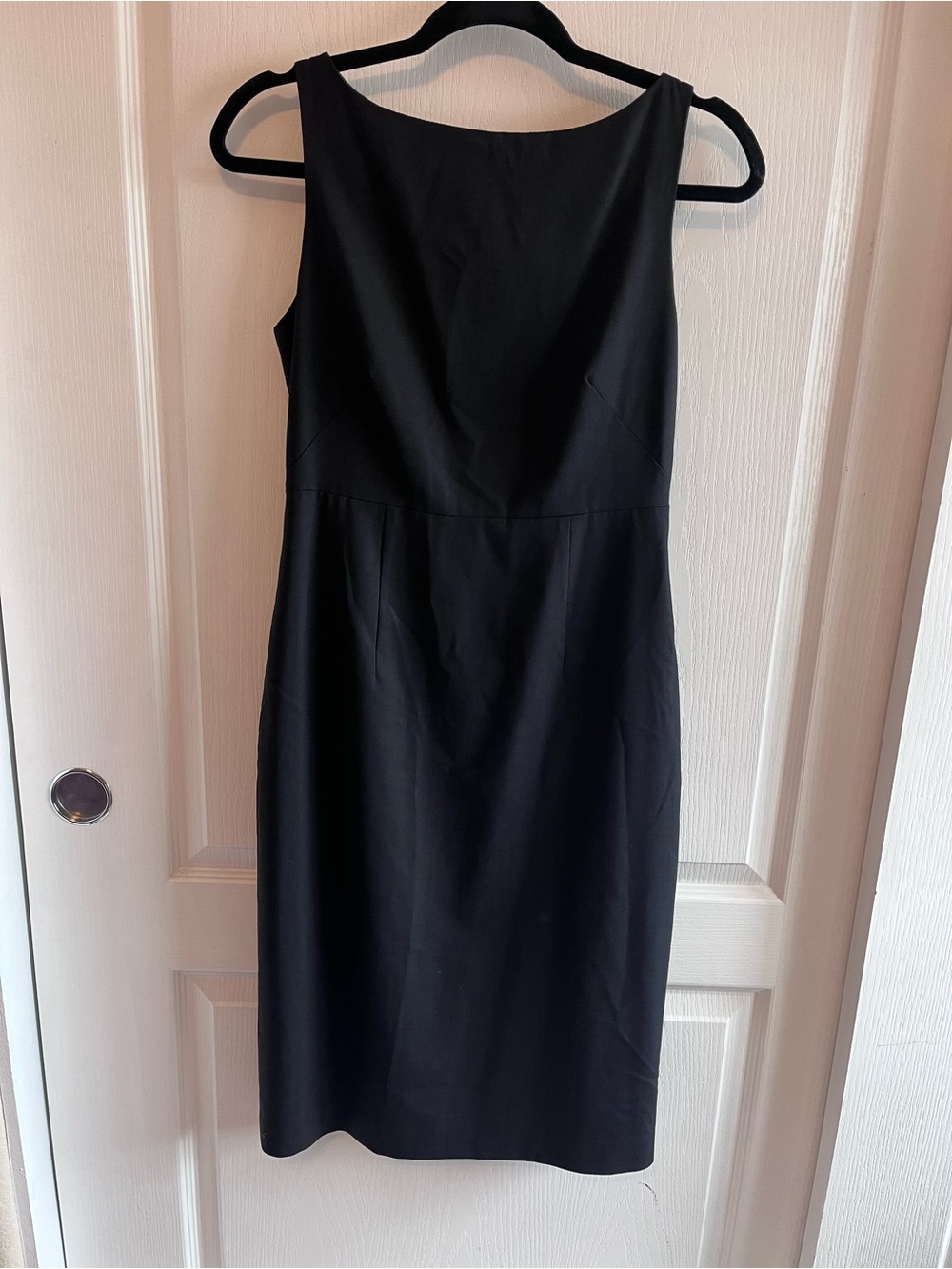 Banana Republic Wool Stretch Little Black Dress Sheath 4 LBD Work Cocktail